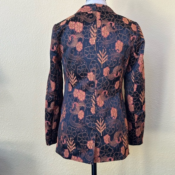Scotch & Soda “Starwatcher” Black/Orange Jacquard Print Blazer Small NWT! - Picture 10 of 16